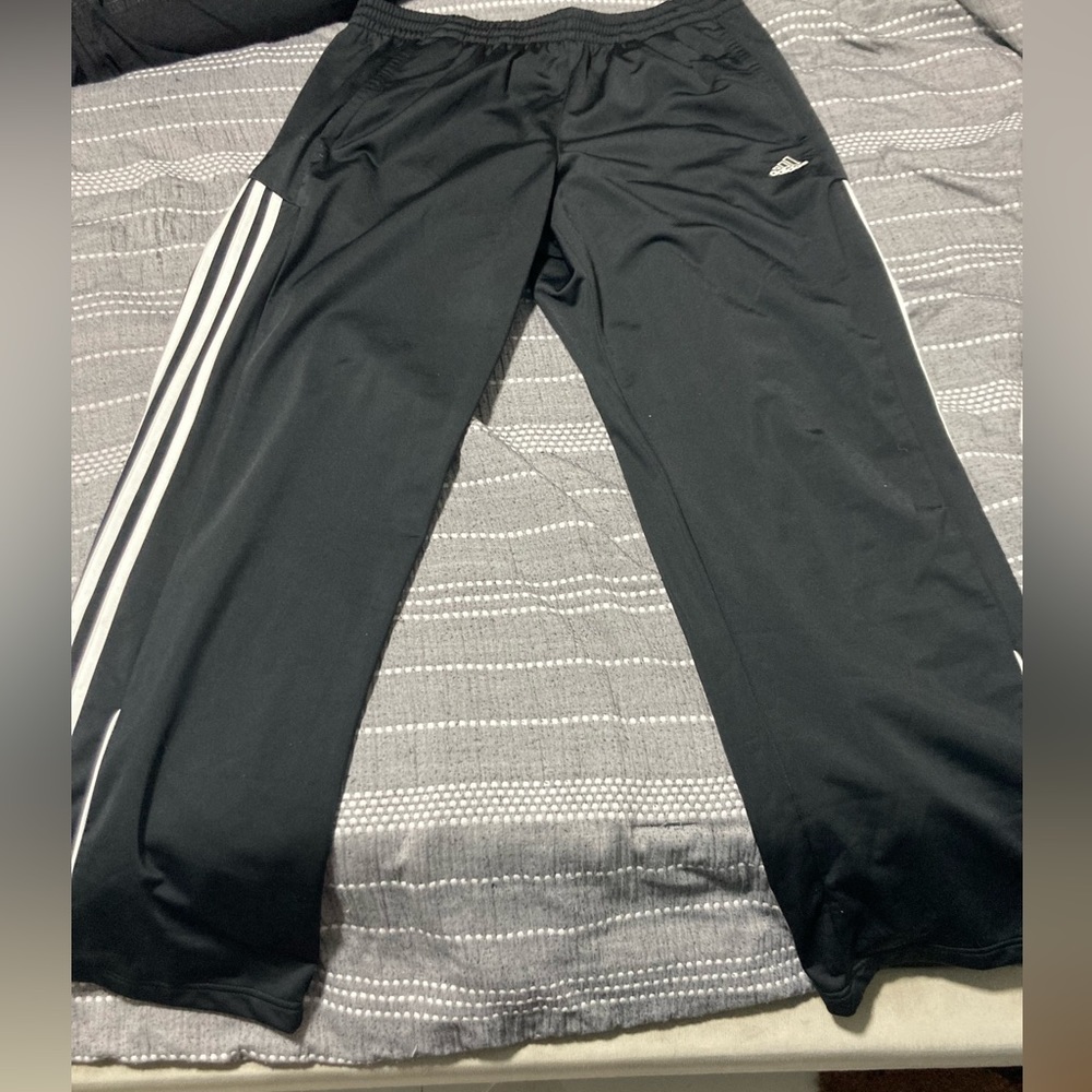 Adidas black joggers size medium